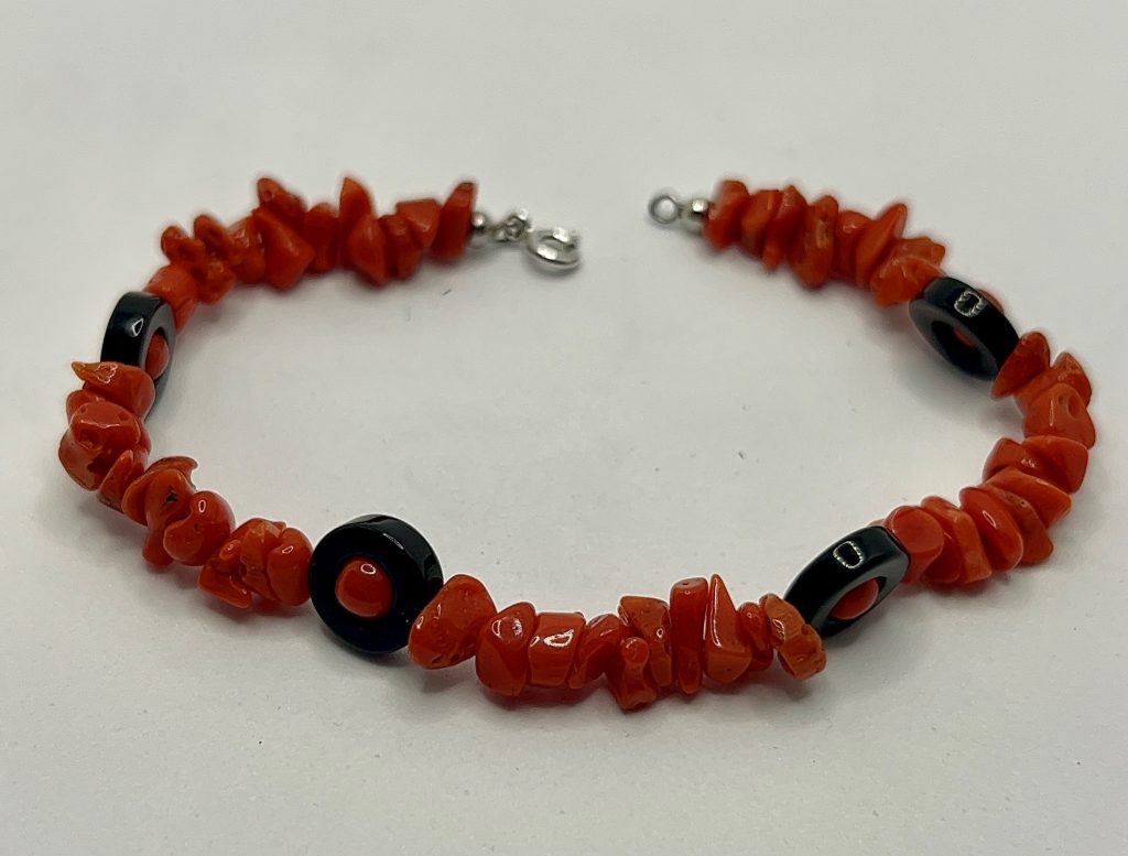 Bracelet en Corail et Onyx - URCOLLECTION